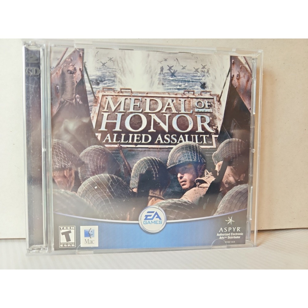 Vintage Medal‎ of Honor: Allied Assault MAC FORMAT 2002 Two Disc Set Rare Preown
